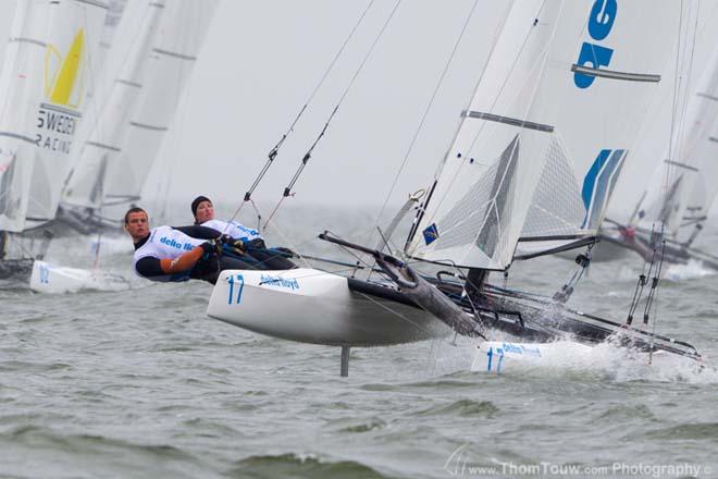 Nacra 17 action during the 2013 Delta Lloyd Regatta © Thom Touw http://www.thomtouw.com